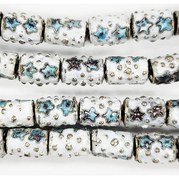 ENAMEL DRUM 10X15MM WHITE